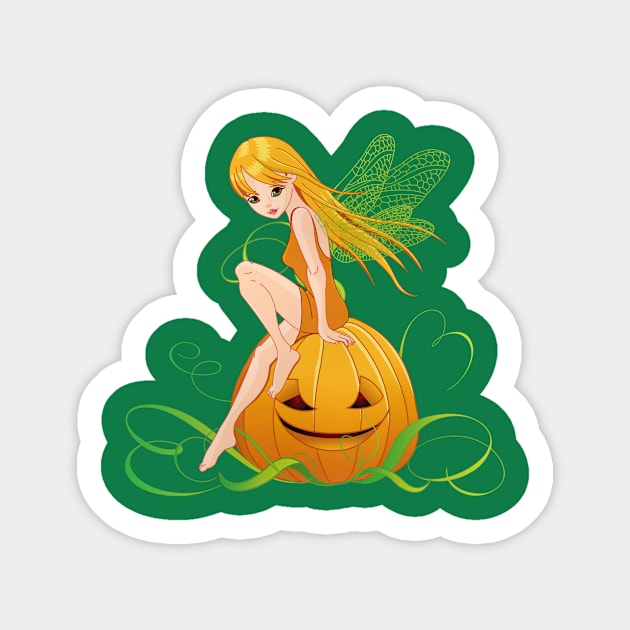 Pumpkin Fairy Sticker by angelwhispers